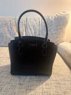 kate spade Black Pebbled Leather Satchel